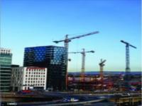 Picture of sky scrapers and cranes